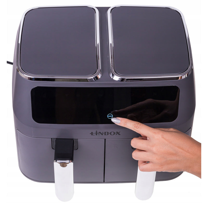 Frytkownica beztłuszczowa bez oleju Air Fryer duża 2-komorowa 8L 2800W