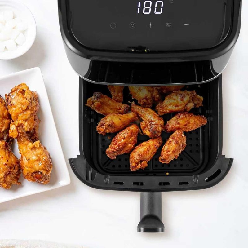 Frytkownica AIR fryer beztłuszczowa Linbox 304 idealna dla 1-2 OSÓB pojemność kosza 3 litry 1000W