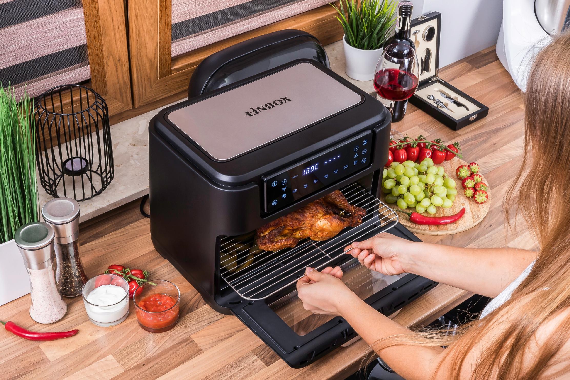 Piekarnik frytkownica beztłuszczowa 2 kosze 8L/2500W 4 urządzenia w 1