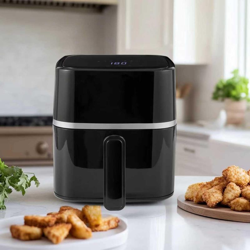 Frytkownica AIR fryer beztłuszczowa Linbox 304 idealna dla 1-2 OSÓB pojemność kosza 3 litry 1000W