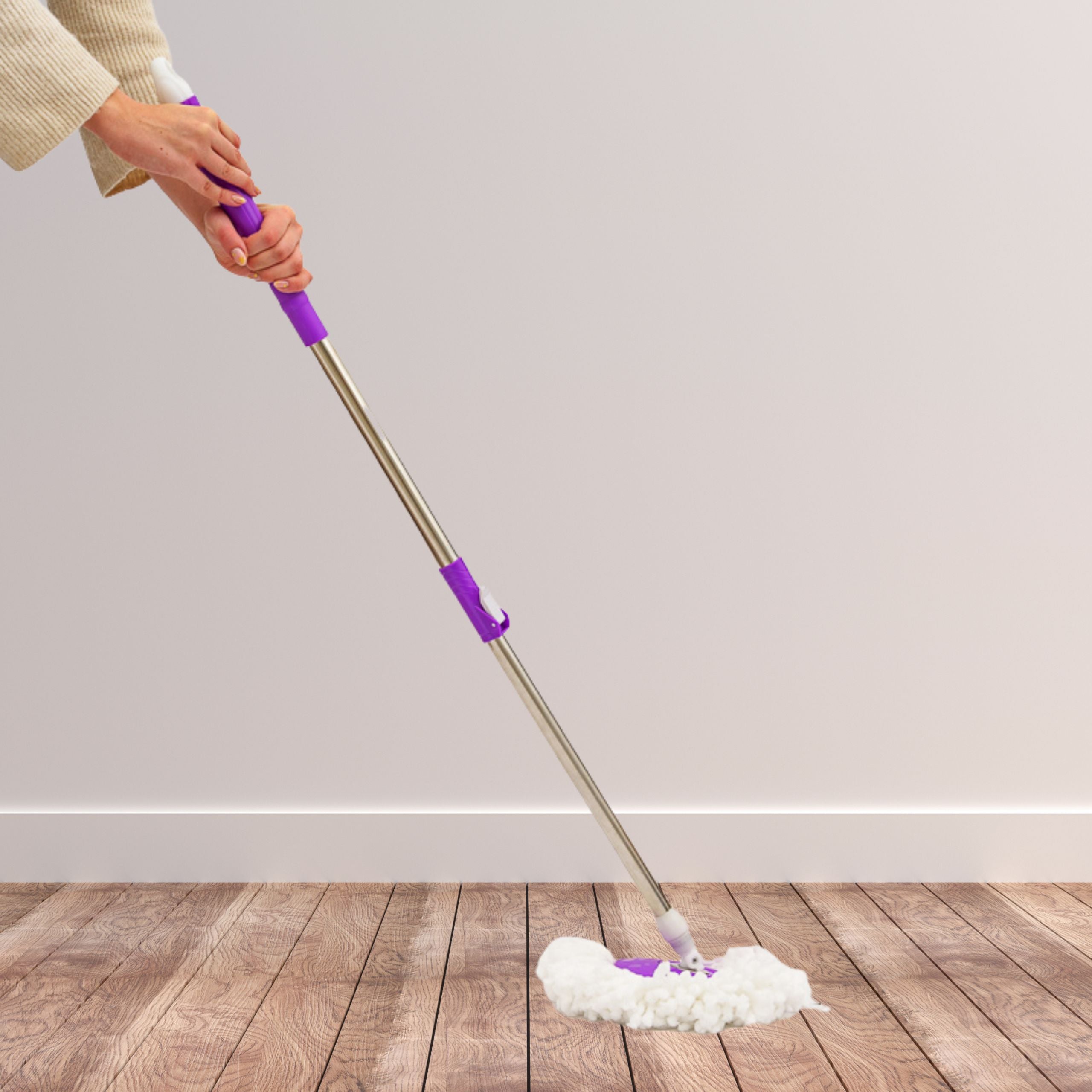 Mop obrotowy wirujący 360 napęd w rączce wiadro + 2 wkłady