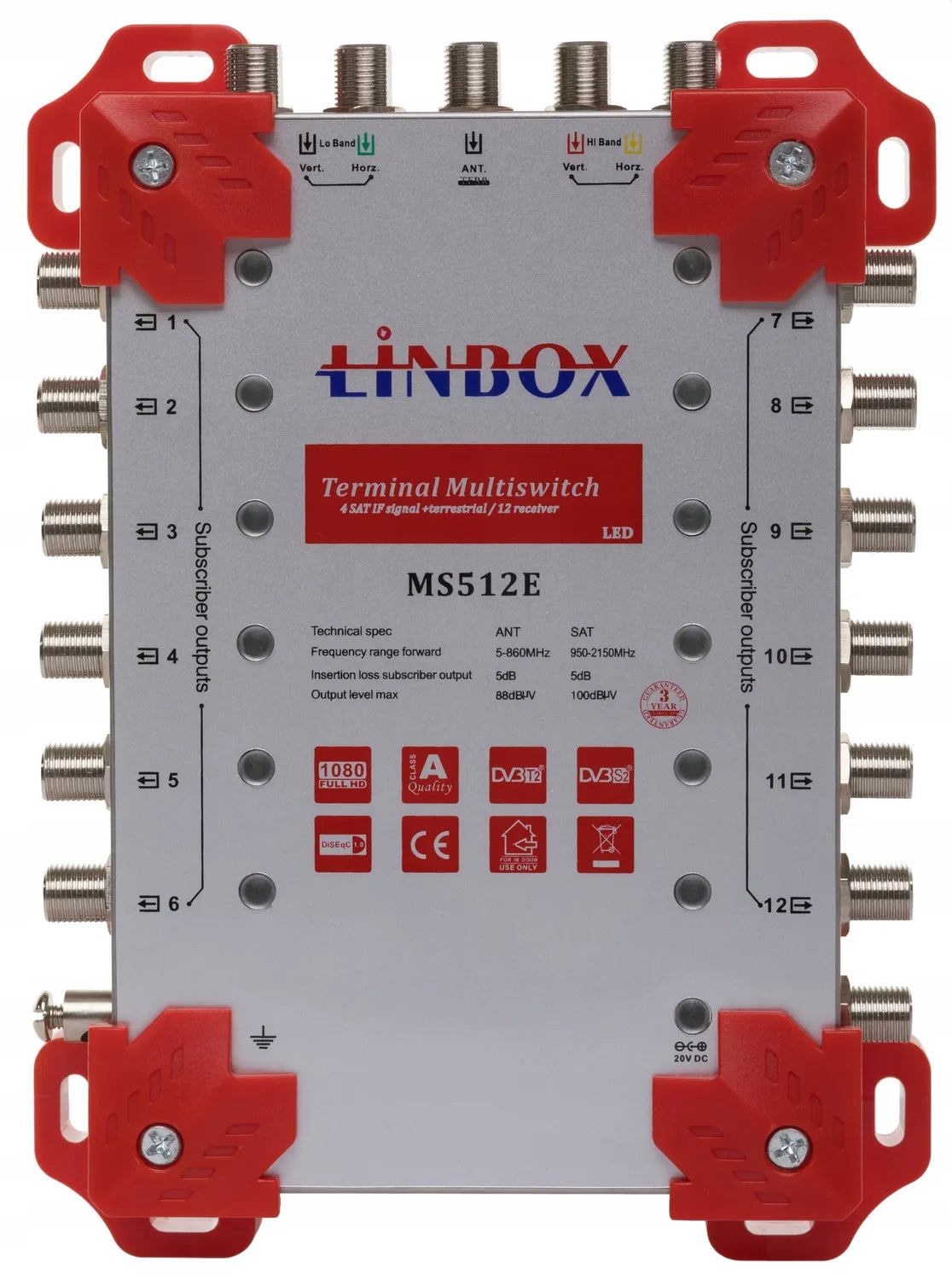 Multiswitch 5 wejść 12 wyjść Linbox 5X12 5/12