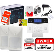Przewodowy alarm LCD GSM APP Tuya senior Guard 1 2PIR