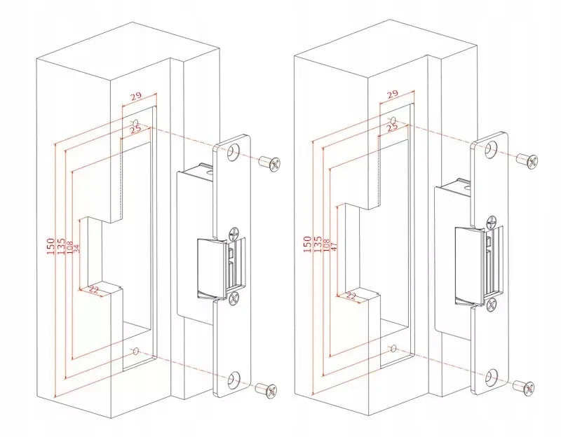 Elektrozaczep zamek rygiel Linbox 150KA-NO