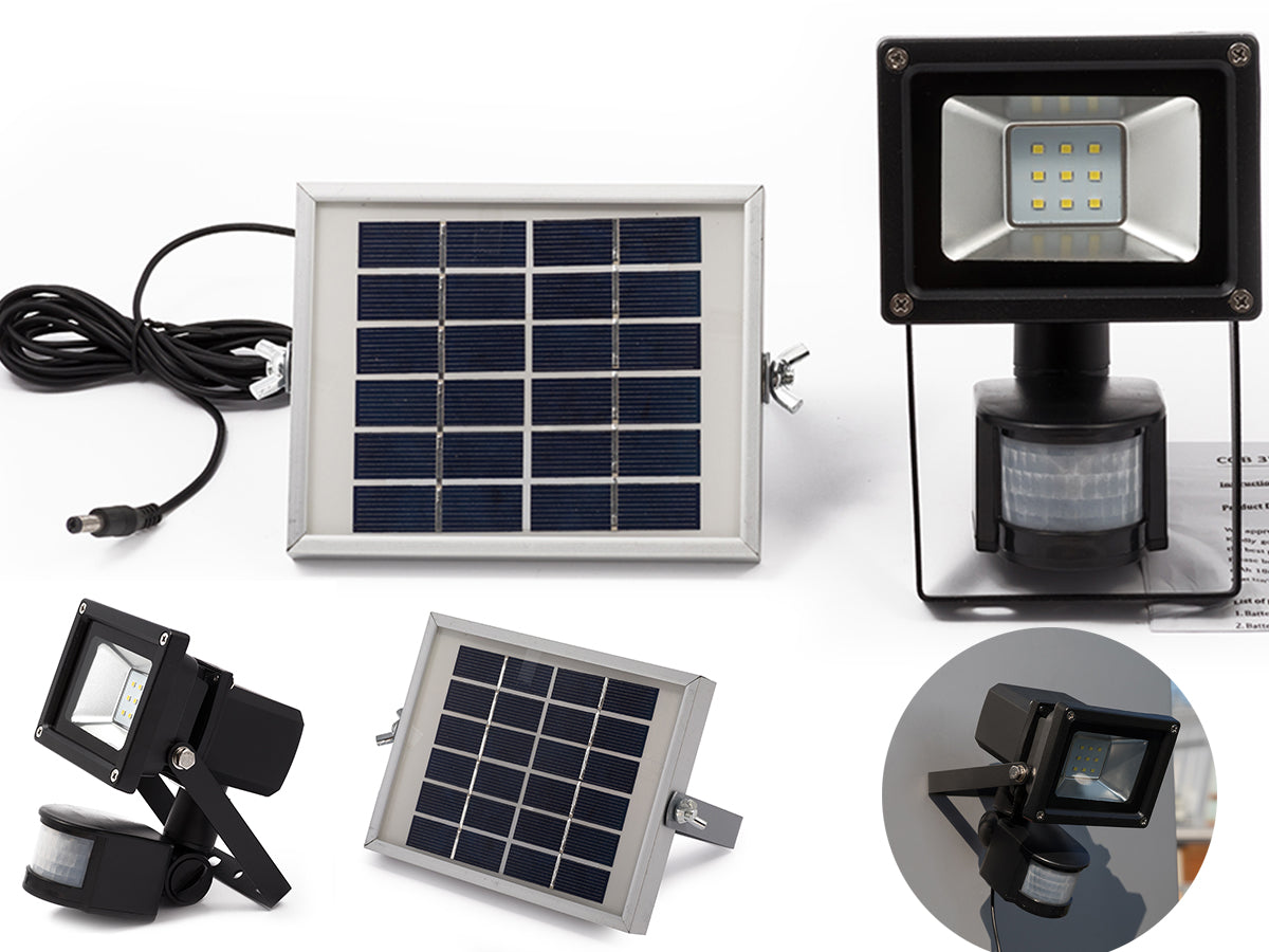 Lampa LED halogenowa solarna COB