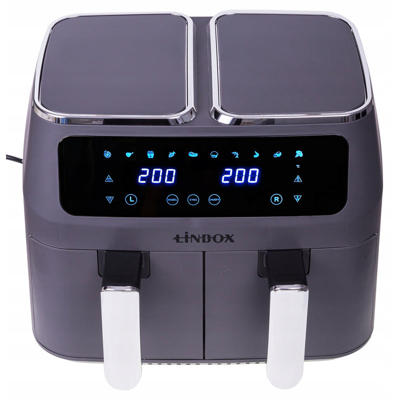 Frytkownica beztłuszczowa bez oleju Air Fryer duża 2-komorowa 8L 2800W