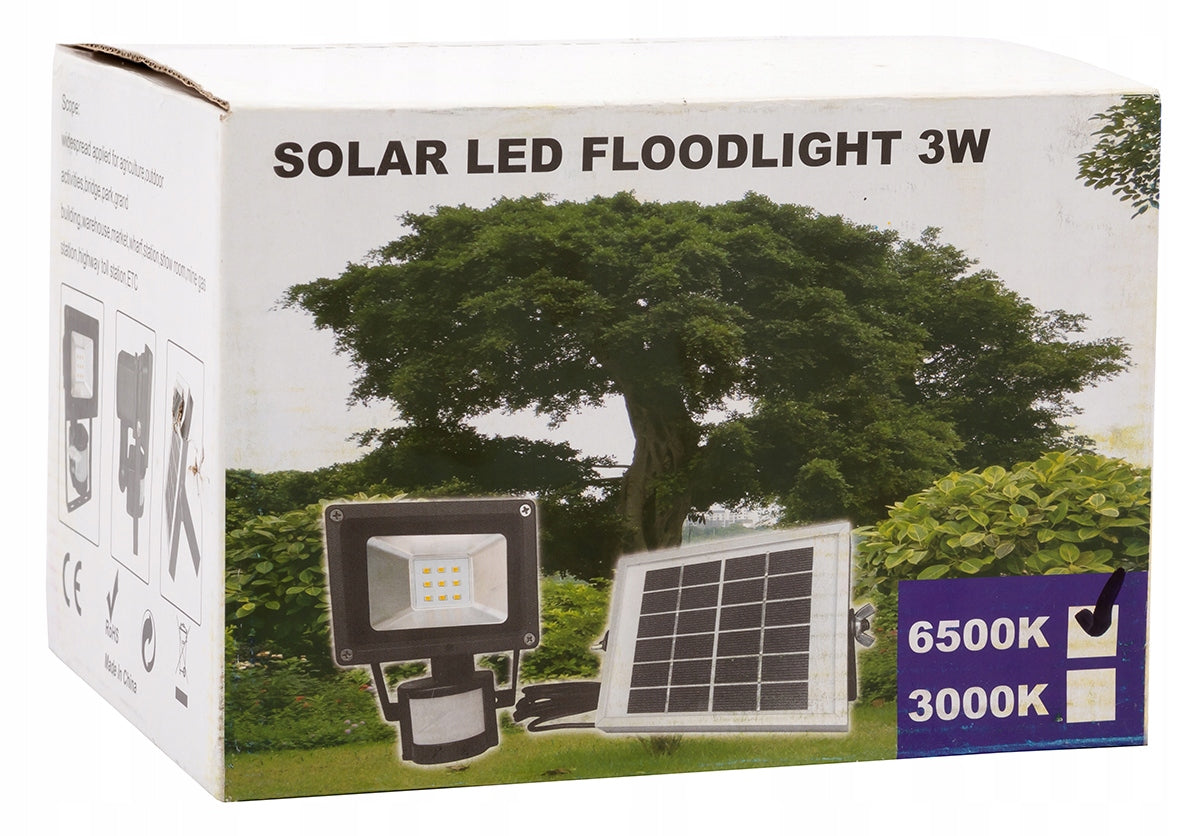 Lampa LED halogenowa solarna COB