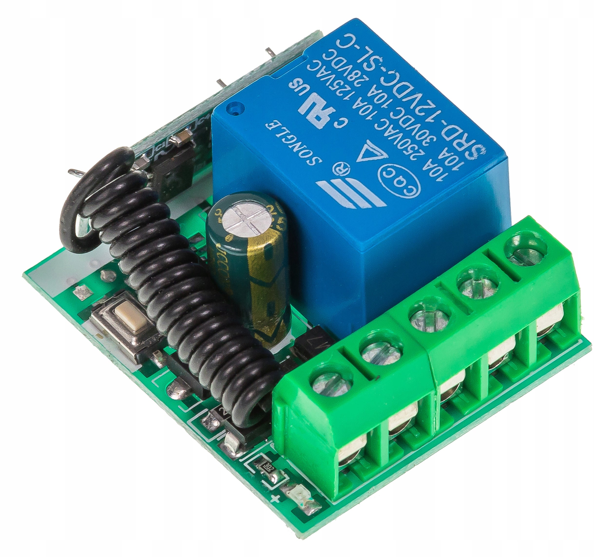 Przekaźnik z 2x pilot 12V 433 Mhz przełącznik 100M