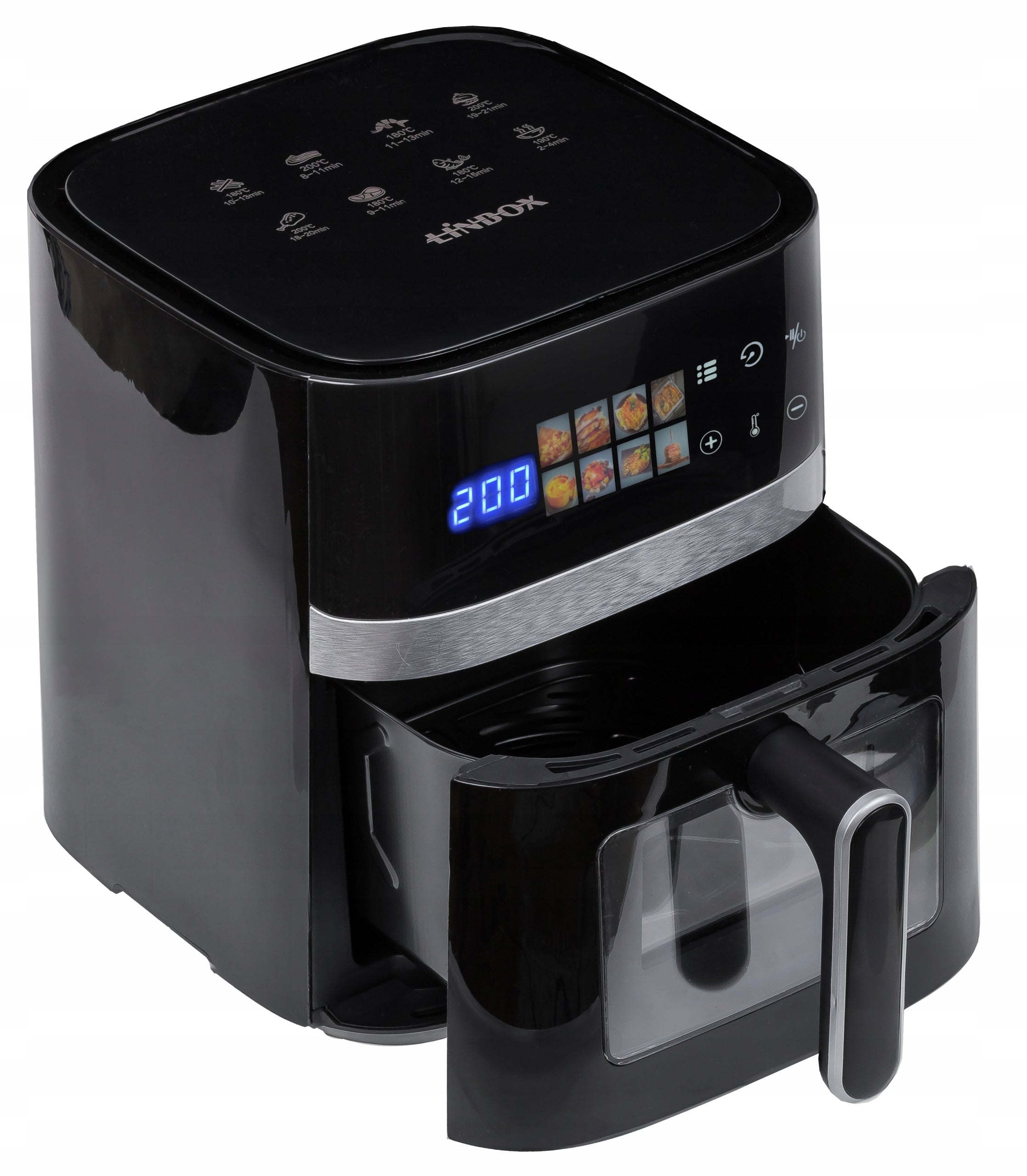 Frytkownica beztłuszczowa AIR fryer Linbox czarna