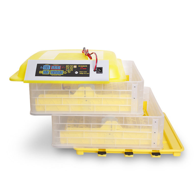 Inkubator do jaj 112 szt YZ-112 automatyczny klujnik wylęgarka wyświetlacz LCD obrót jaj kontrola temperatury wilgotności duży inkubator do kur kaczek przepiórek
