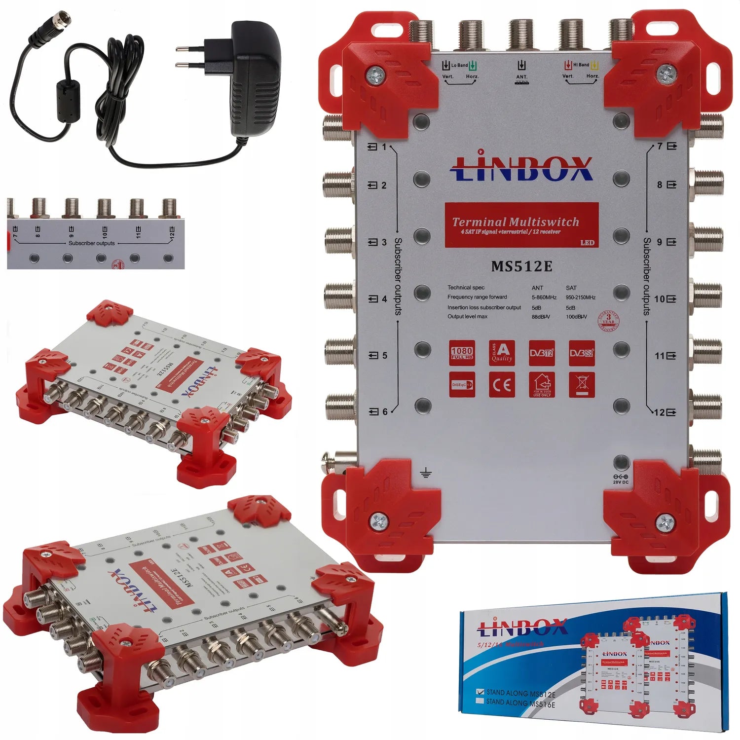 Multiswitch 5 wejść 12 wyjść Linbox 5X12 5/12