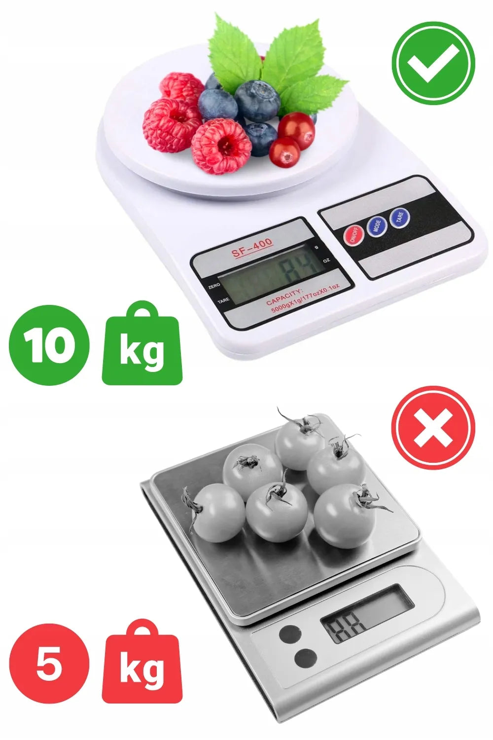 Waga kuchenna precyzyjna waga kuchenna biała 10 kg