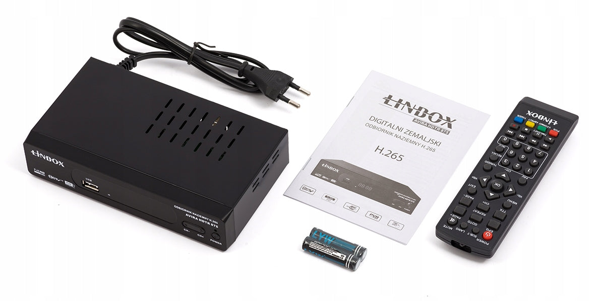 Tuner naziemny DVB-T2 HEVC H.265 antena pokojowa