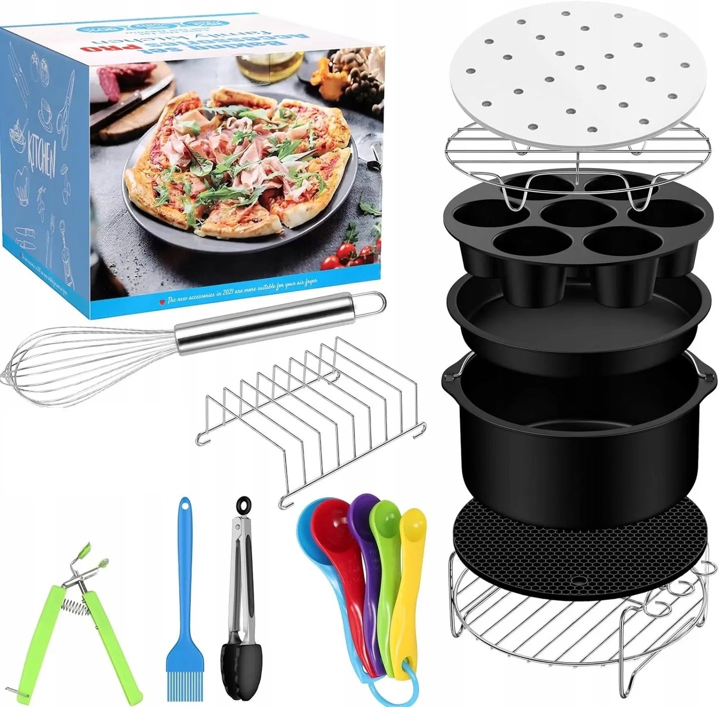 Akcesoria do pieczenia frytkownicy beztłuszczowej airfryer zestaw 17w1