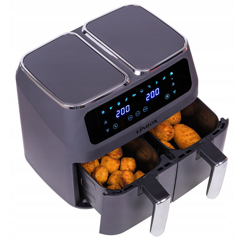 Frytkownica beztłuszczowa bez oleju Air Fryer duża 2-komorowa 8L 2800W