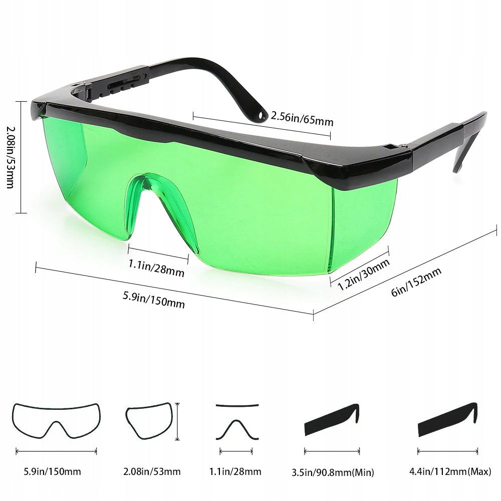 Okulary laserowe zielone do poziomic laserowych