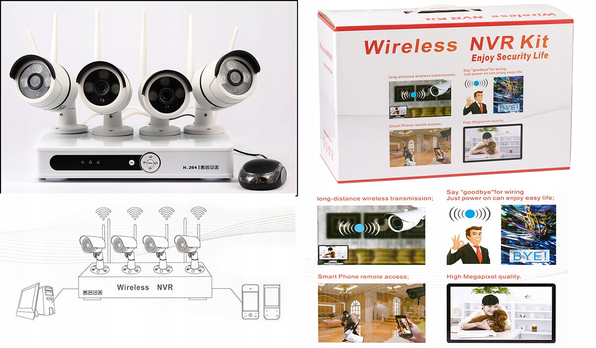 Monitoring WIFI rejestrator 4 kamery HD Android
