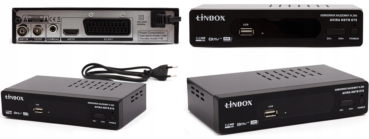 Tuner naziemny DVB-T2 HEVC H.265 antena pokojowa