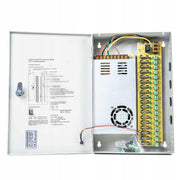 Zasilacz CCTV 12V30A 18wyjść 360W metalowa obudowa do kamer