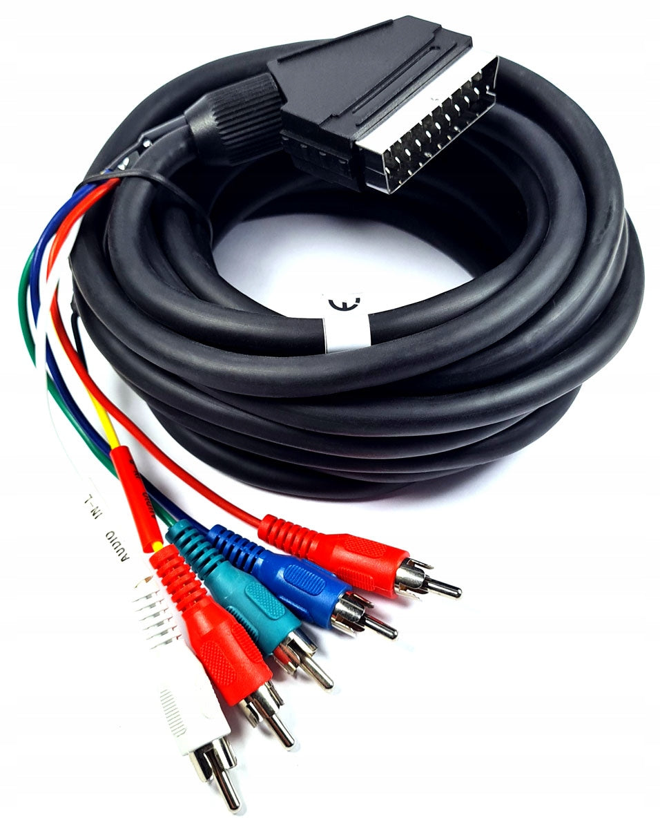 Kabel 6 RCA SCART (Euro) - SCART (Euro) 1,5M