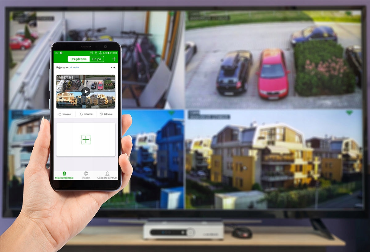 Monitoring WIFI rejestrator 4 kamery HD Android