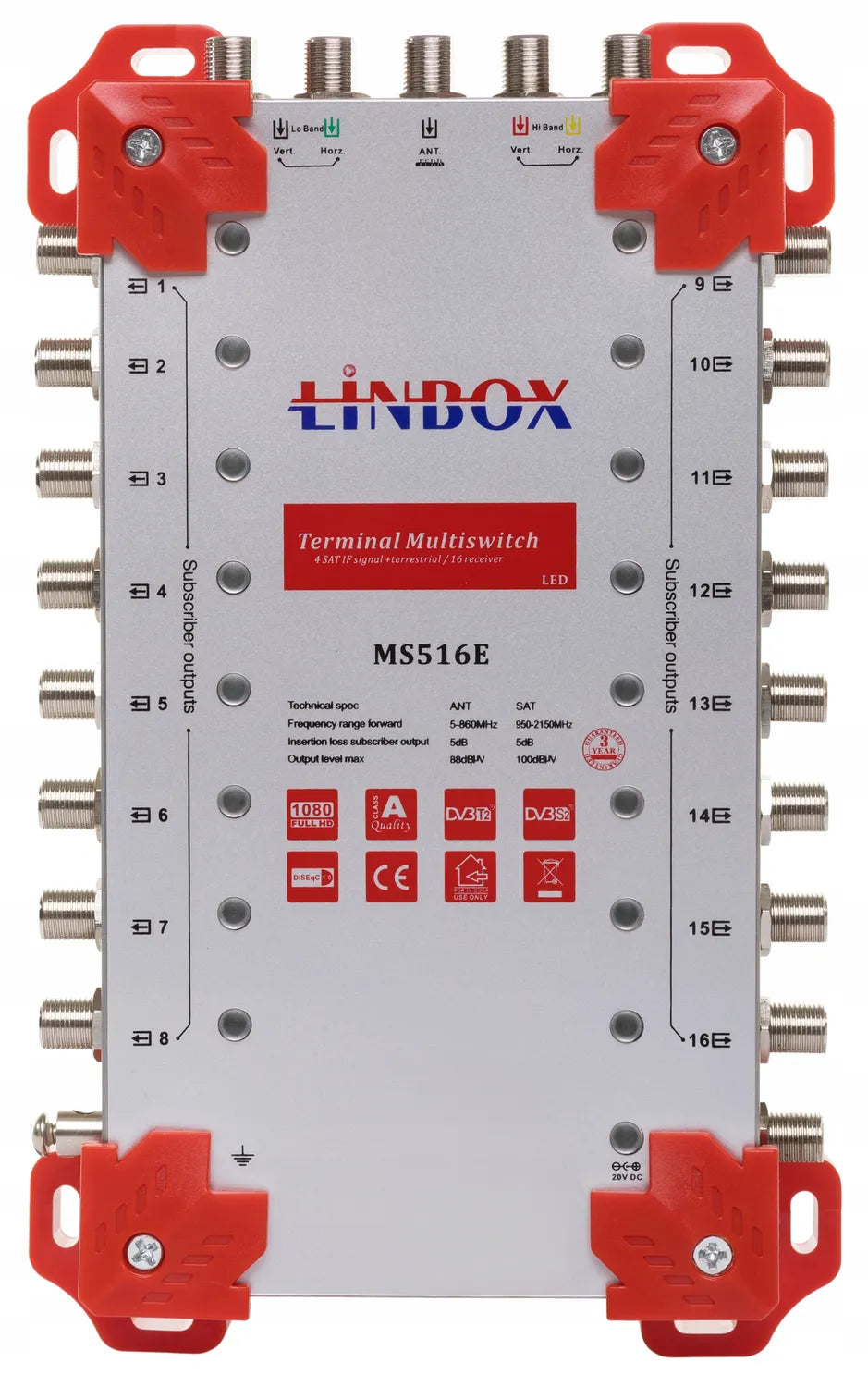 Multiswitch 5 wejść 16 wyjść Linbox 5X16 5/16