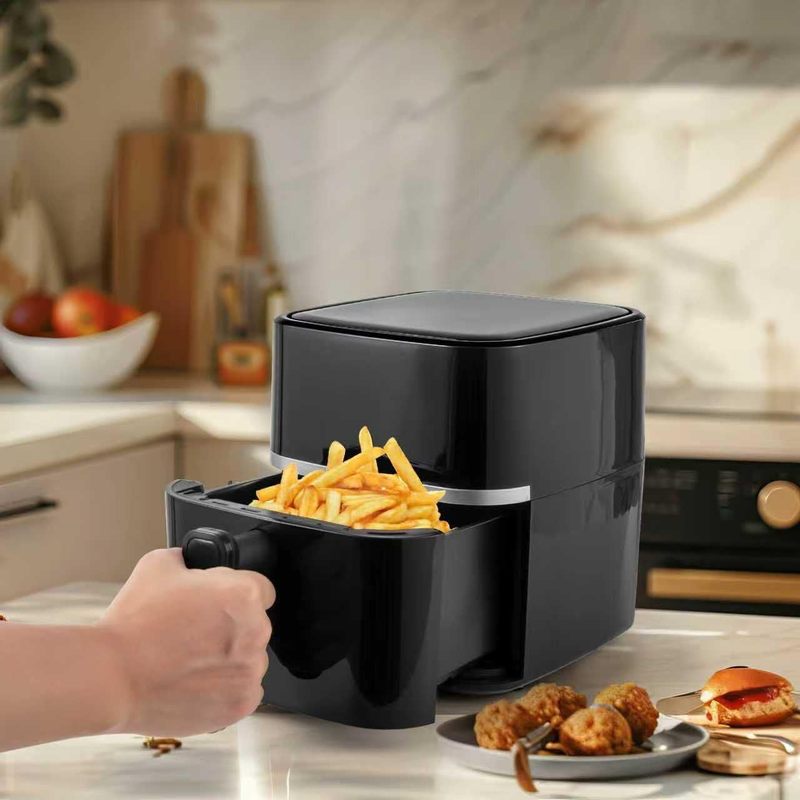 Frytkownica AIR fryer beztłuszczowa Linbox 304 idealna dla 1-2 OSÓB pojemność kosza 3 litry 1000W