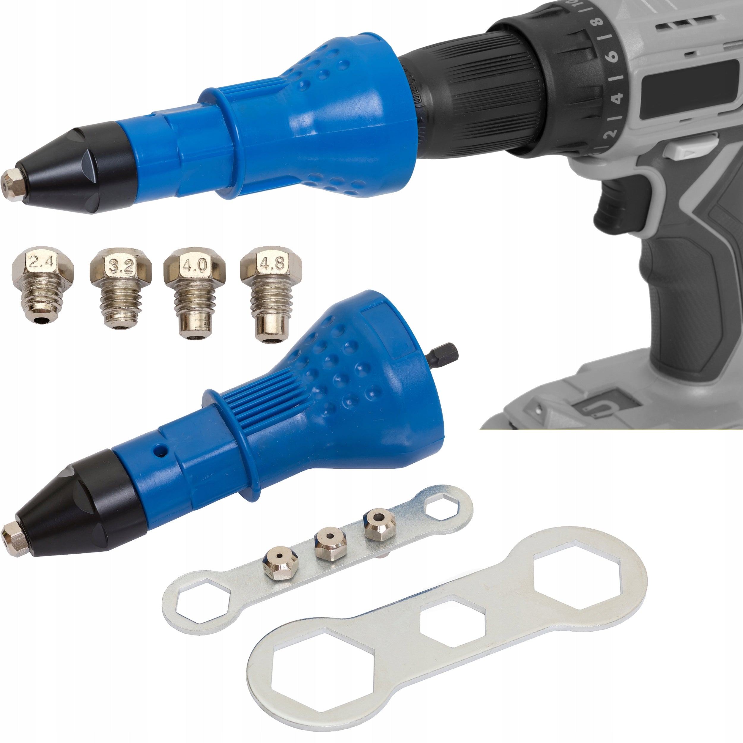 Nitownica adapter wkrętarkę przystawka wiertarki