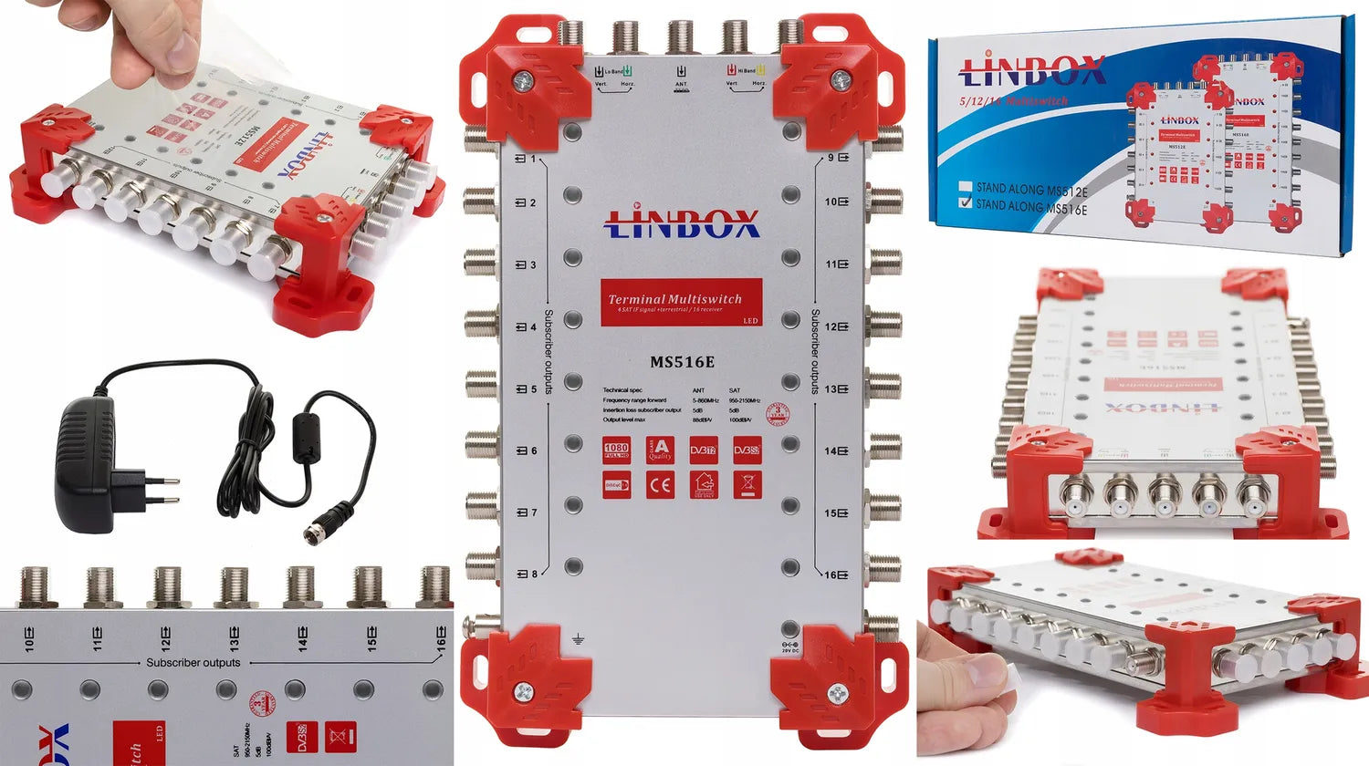 Multiswitch 5 wejść 16 wyjść Linbox 5X16 5/16