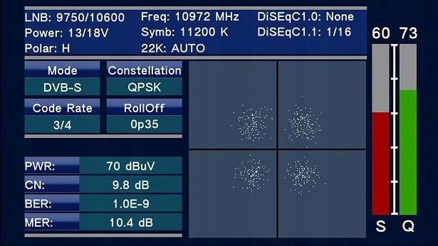 Miernik sygnału Sat-Link WS6980 czarny combo satelitarny naziemny