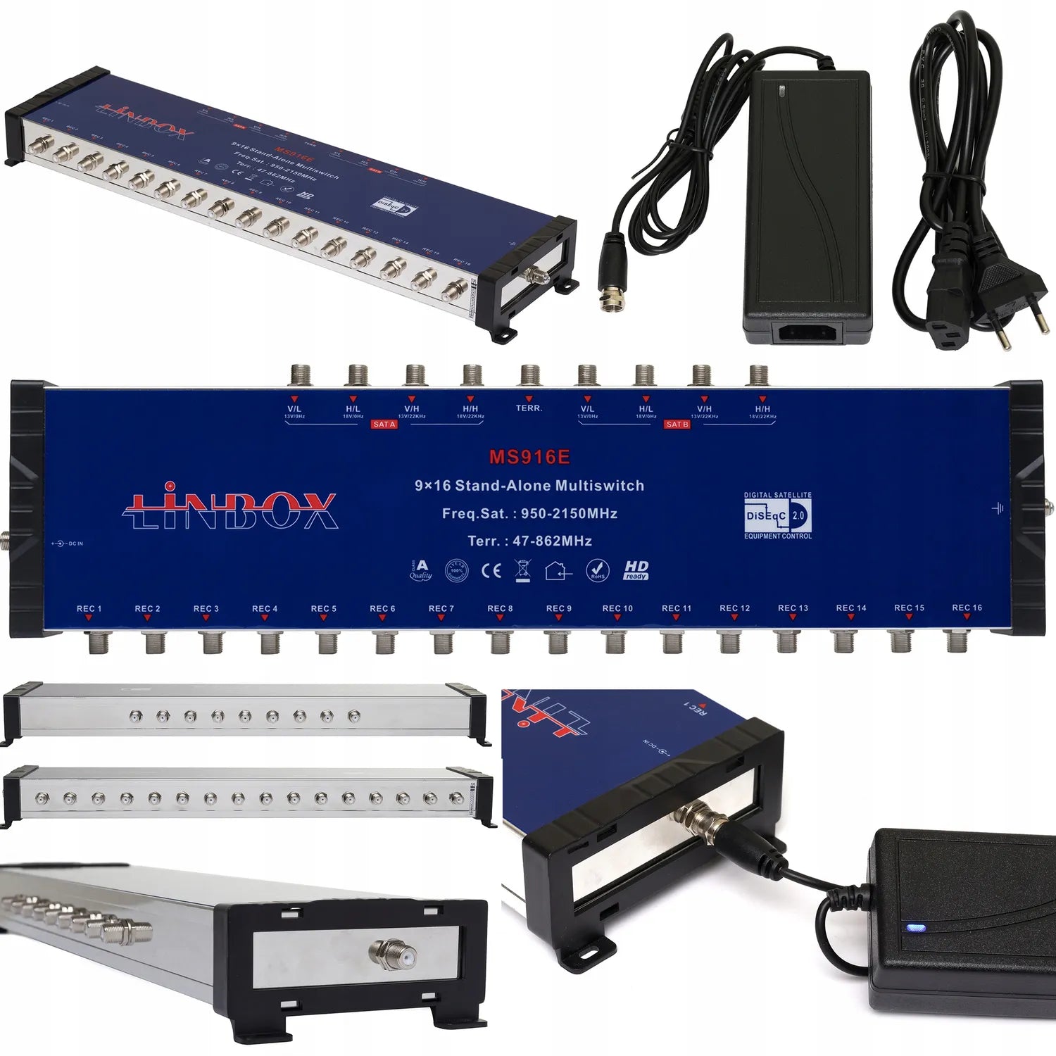 Multiswitch 9 wejść 16 wyjść Linbox 9/16 9x16